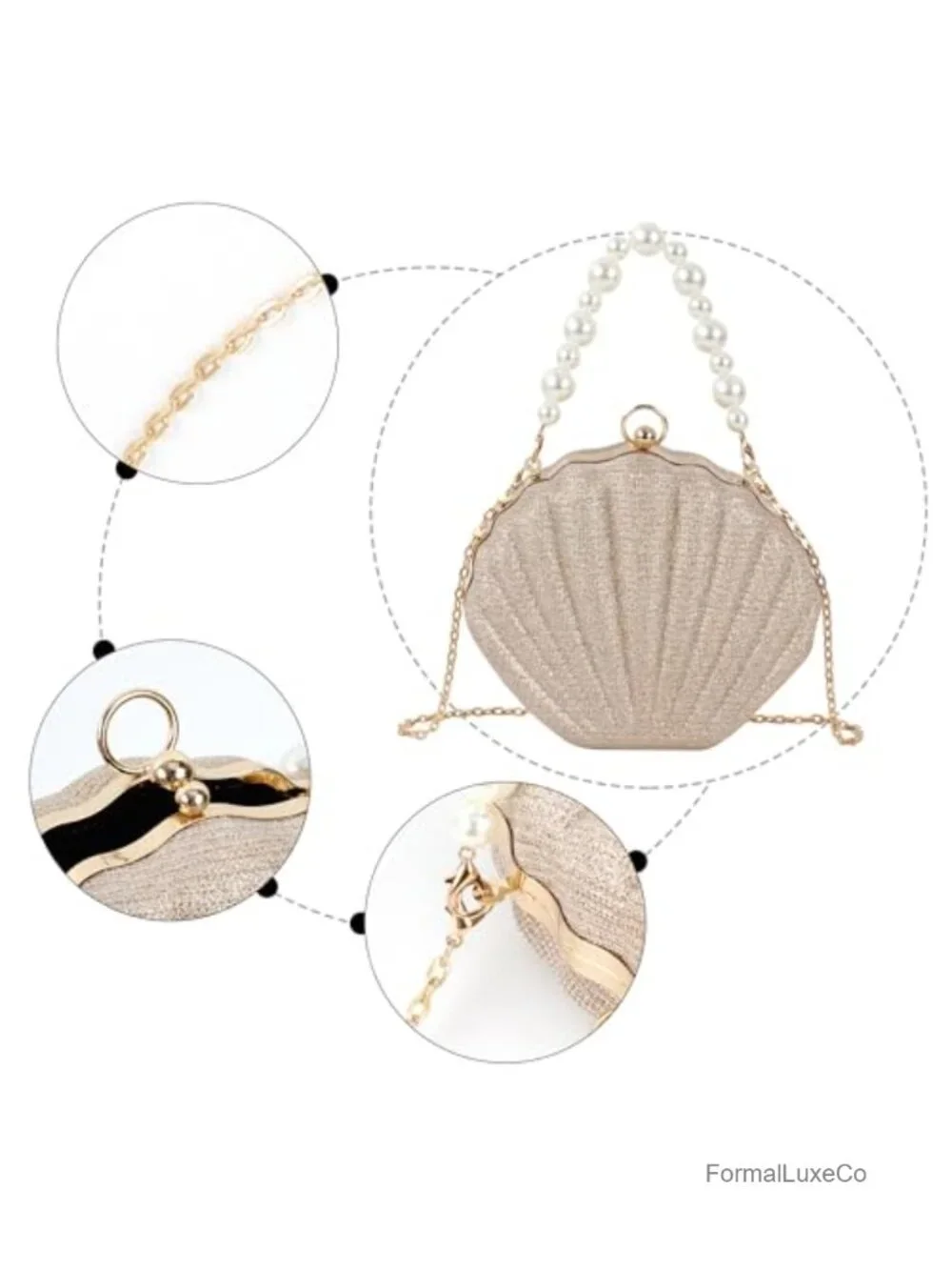 Evening Clutch Top-Handle Chain Crossbody Bag